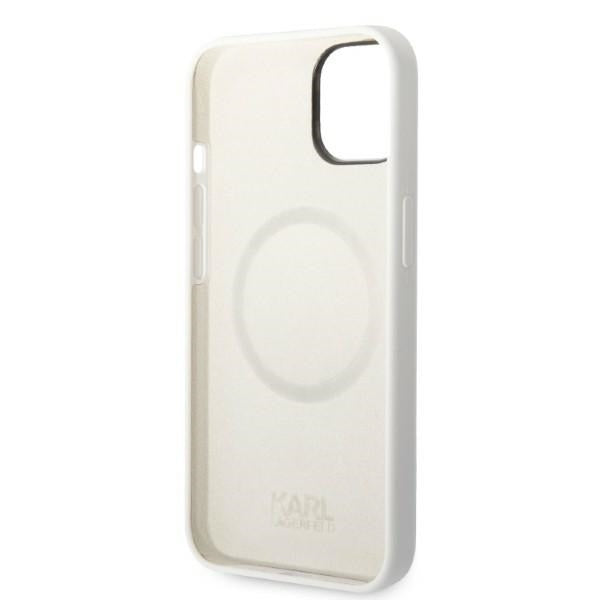 Karl Lagerfeld - Silicone MagSafe (KLHMP14MSNCHBCH) - iPhone 14 Plus - White Choupette