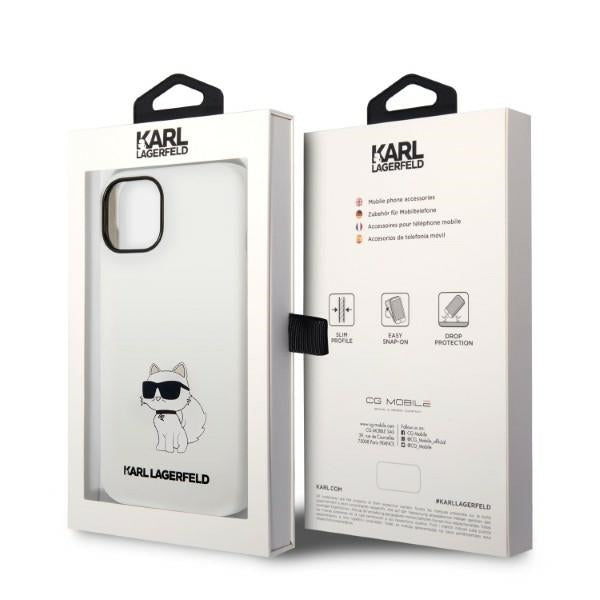 Karl Lagerfeld - Silicone MagSafe (KLHMP14MSNCHBCH) - iPhone 14 Plus - White Choupette