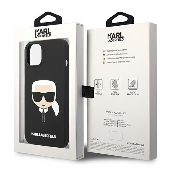 Karl Lagerfeld - Silicone MagSafe (KLHMP14MSLKHBK) - iPhone 14 Plus - Karl`s Head