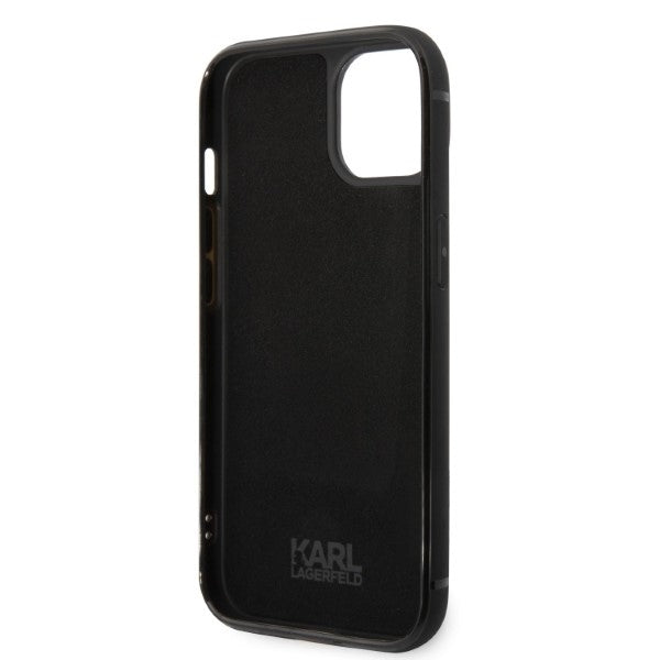 Karl Lagerfeld - Hardcase Leather Cardslots (KLHCP14MCSSK) - iPhone 14 Plus - Signature Logo