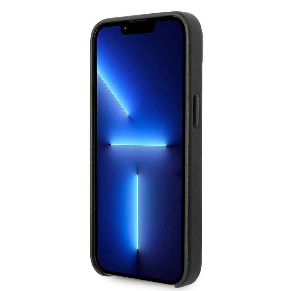 Karl Lagerfeld - Hardcase Leather Perforated (KLHCP14MFWHK) - iPhone 14 Plus - Black