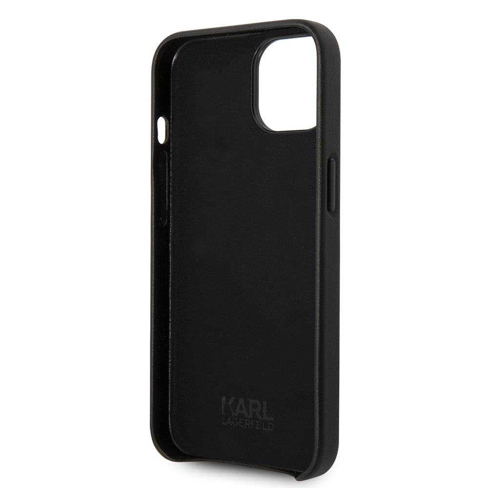 Karl Lagerfeld - Hardcase Leather Perforated (KLHCP14MFWHK) - iPhone 14 Plus - Black