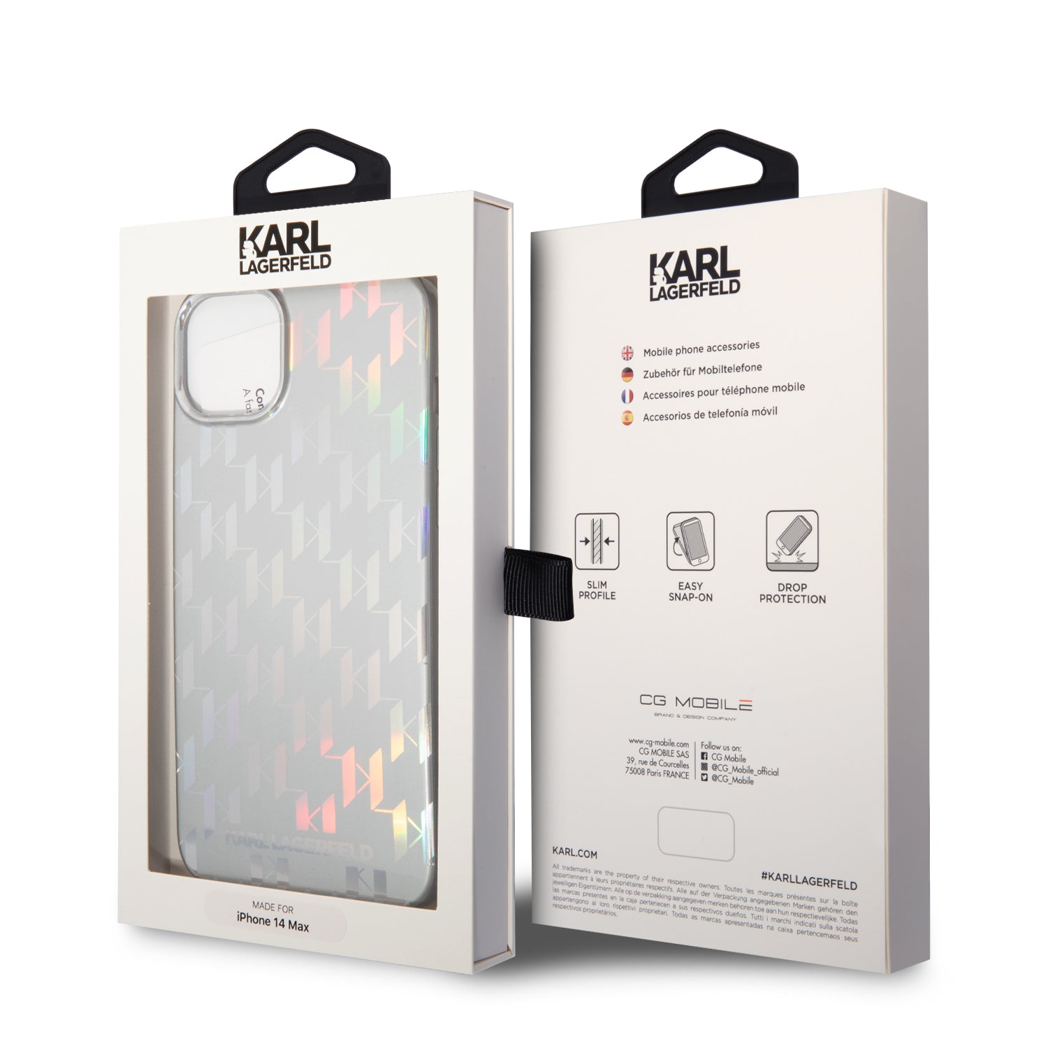 Karl Lagerfeld - Hardcase Monogram (KLHCP14MLGMMSV3) - iPhone 14 Plus - Iridescent