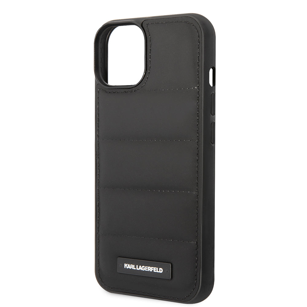 Karl Lagerfeld - Hardcase Leather Puffy (KLHCP14MPSQAK) - iPhone 14 Plus - Elongated Logo
