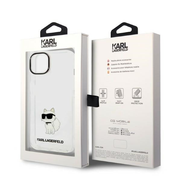Karl Lagerfeld Ikonik Back Cover Case Choupette Διάφανη θήκη προστασίας από TPU / PC – iPhone 14 Plus (Clear)