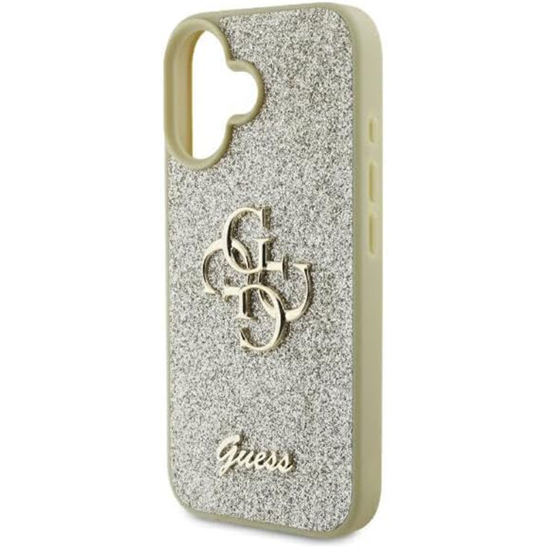 Guess Fixed Glitter Big 4G Logo Case Θήκη προστασίας από σιλικόνη – iPhone 16 (Χρυσό – GUHCP16SHG4SGD)