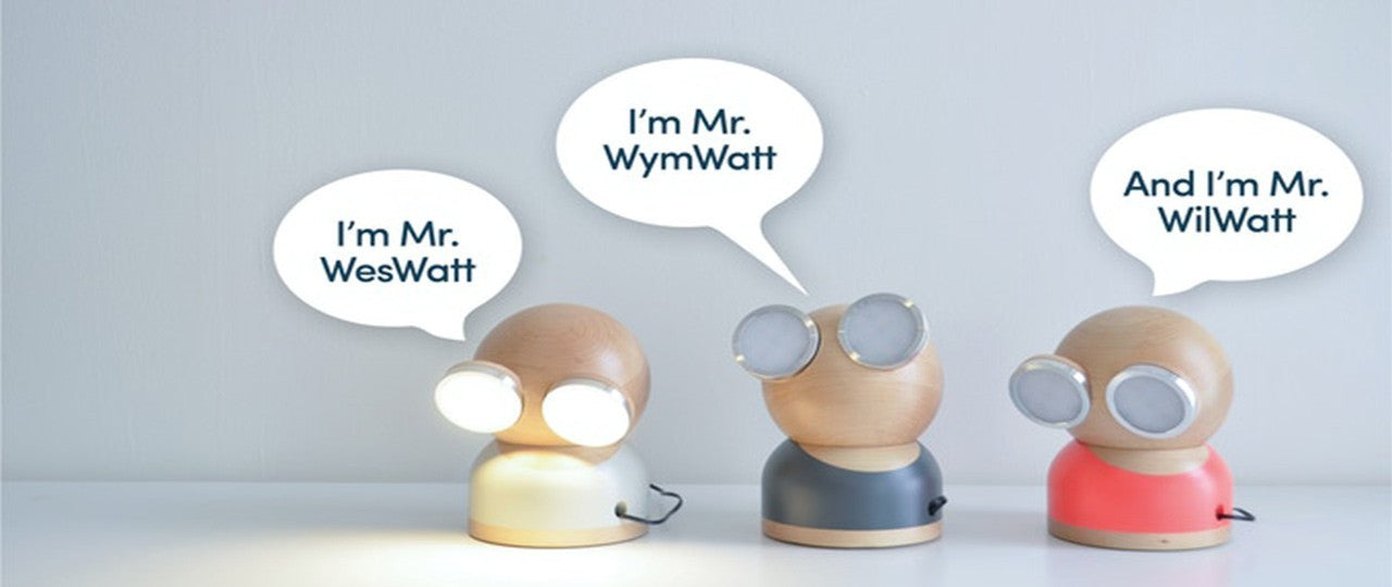 Designnest® GoggleLamp |Mr Watt| Επιτραπέζιο Φωτιστικό από ξύλο σφενδάμου και αλουμίνιο με ρύθμιση φωτεινότητας αφής (white/wood)