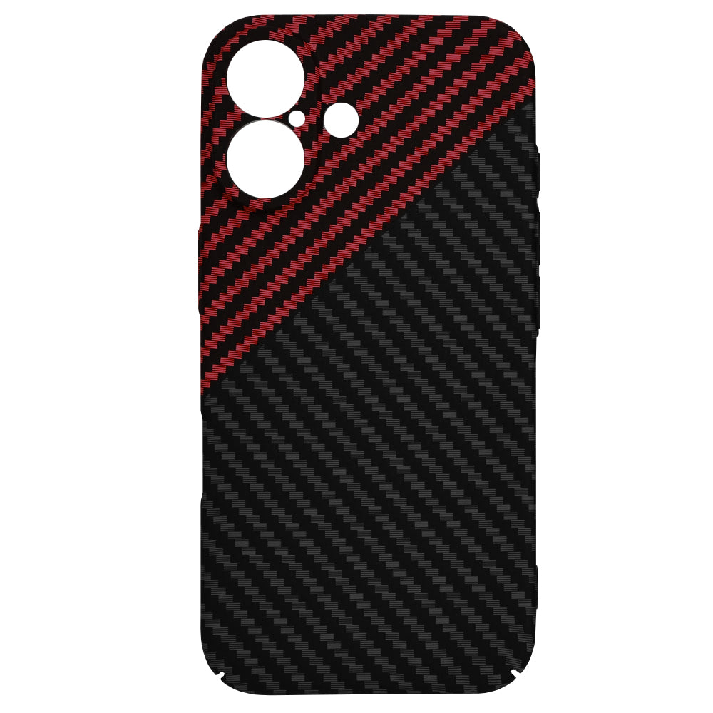 Techsuit - Carbonite FiberShell - iPhone 16 - Red Vortex