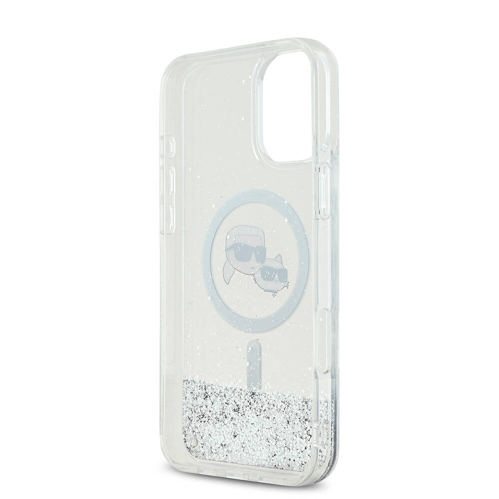 Karl Lagerfeld Magsafe Ringstand Liquid Glitter Hard Case Θήκη προστασίας από σκληρό πλαστικό – iPhone 16 (Glitter Διάφανη – KLHMP16SLGKCSGH)