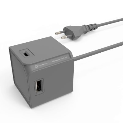 Allocacoc - USBcube Original - 2x USB-A+ 2x USB-C - 65W - Γκρι  DH1253GY/EUPD65