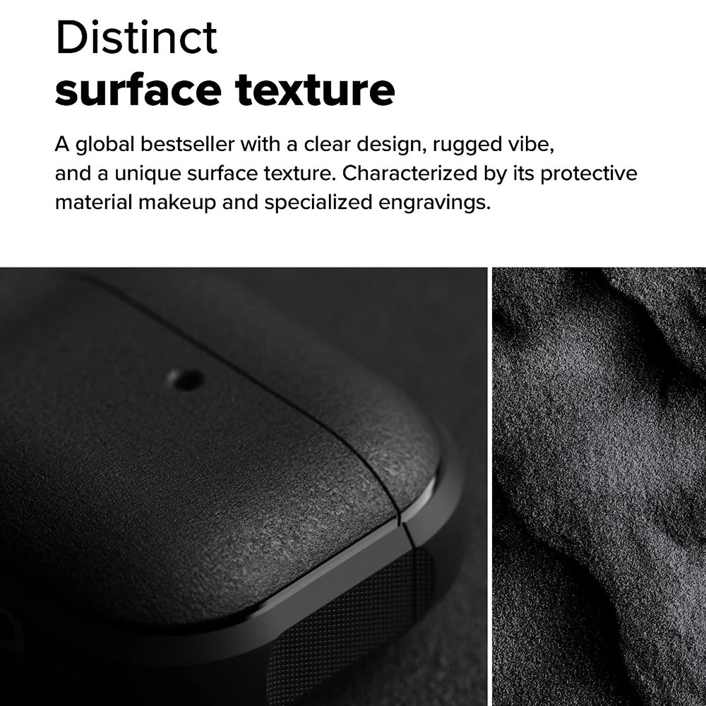 Ringke - Protection Case Onyx Magnetic - for AirPods 4, Non-Slip Texture, Carabiner Hole - Sage Green