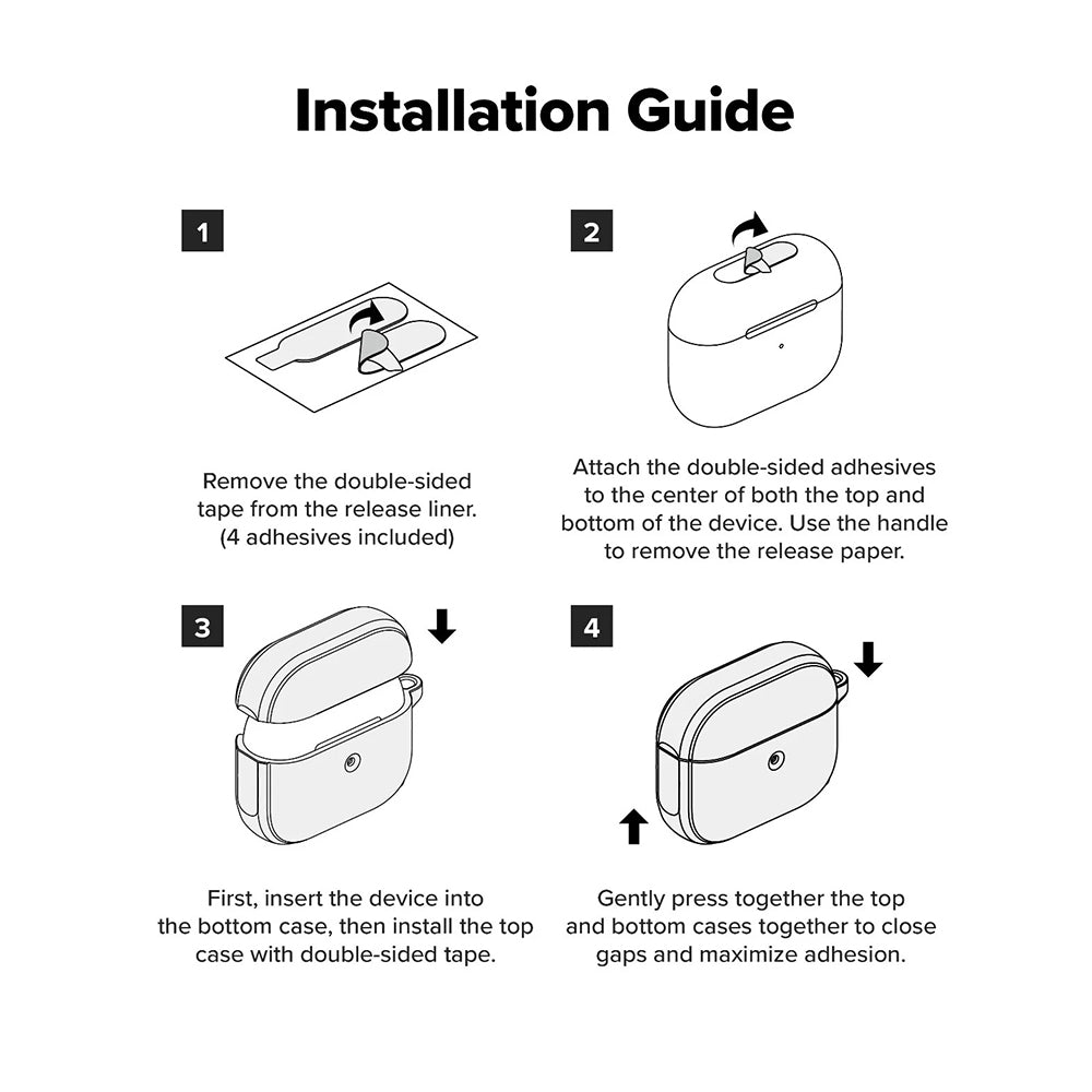 Ringke - Protection Case Onyx Magnetic - for AirPods 4, Non-Slip Texture, Carabiner Hole - Sage Green
