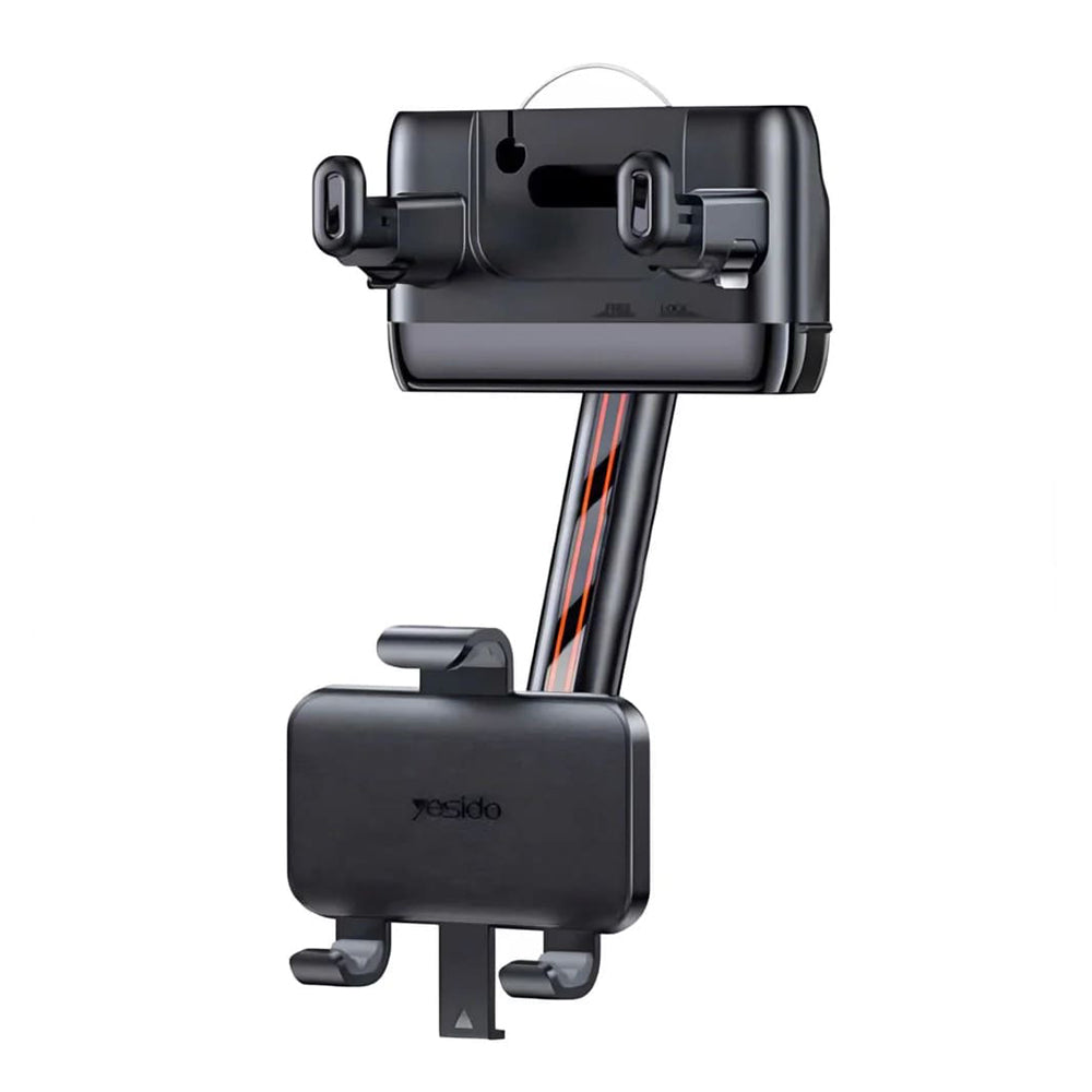 Yesido - Car Holder (C265) - Adjustable Multi-Angle, 360Â° Rotation, Spring Clip, for Rearview Mirror - Black
