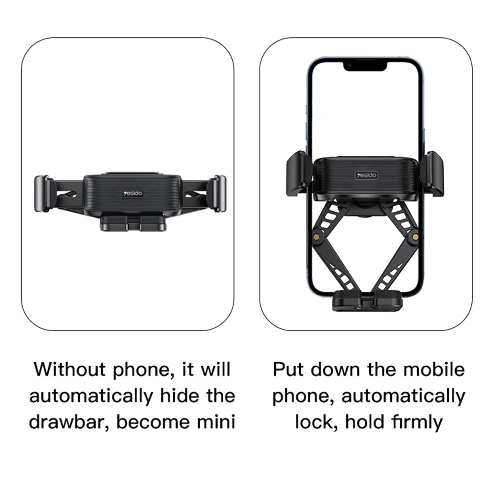 Yesido - Car Holder (C166) - Gravity Grip for Air Vent - Black