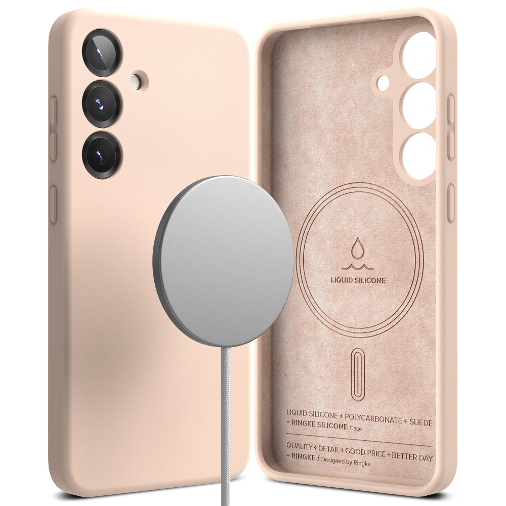 Ringke - Silicone Magnetic MagSafe - Galaxy S25 Plus - Pink Sand