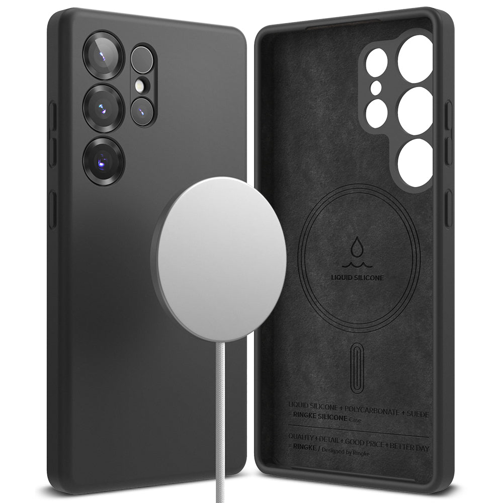 Ringke - Silicone Magnetic MagSafe - Galaxy S25 Ultra - Black