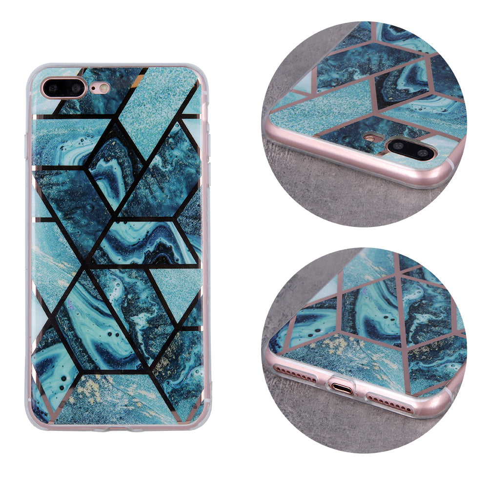 Geometric Marmur Case for Samsung Galaxy S21 Plus dark blue