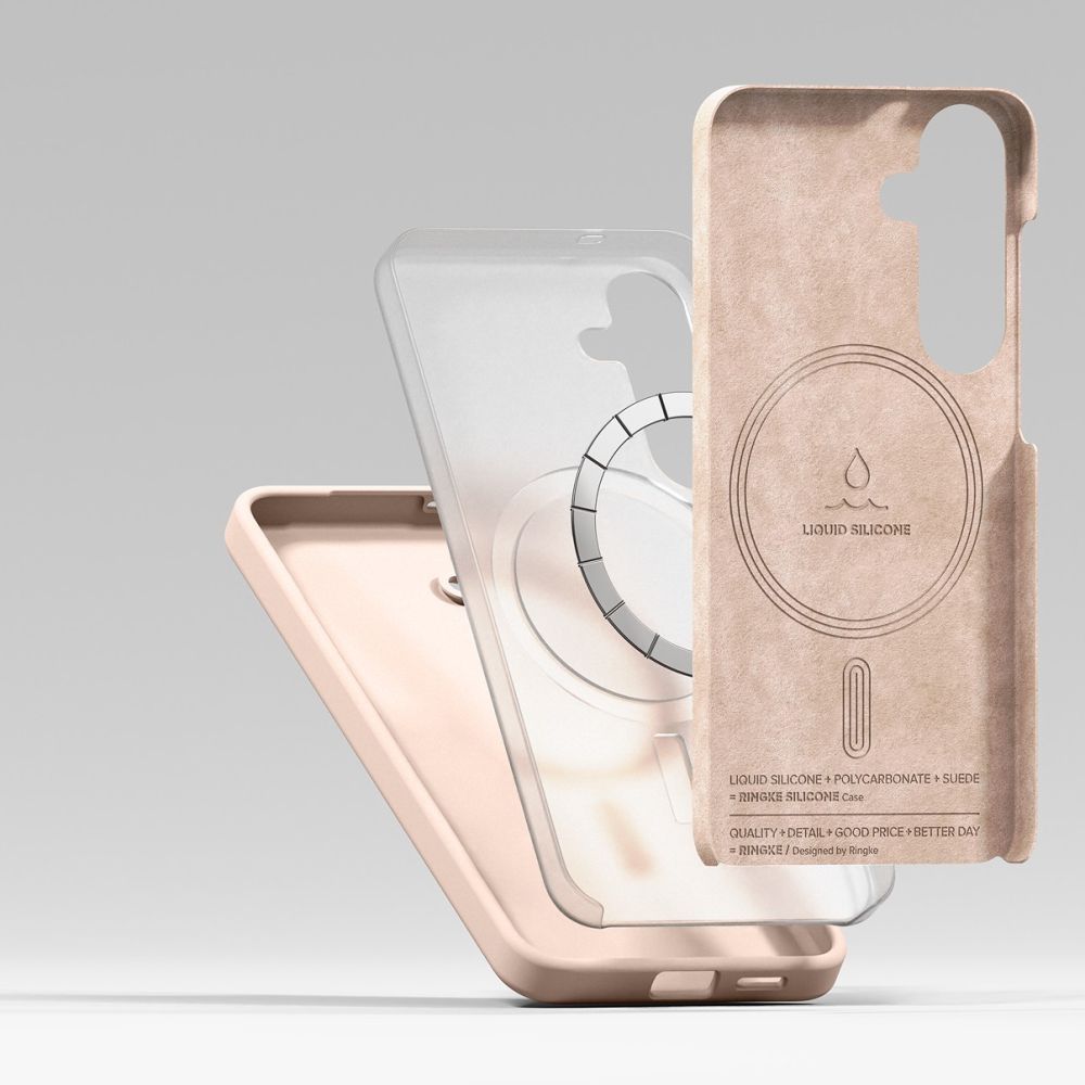 Ringke - Silicone Magnetic MagSafe - Galaxy S25 Plus - Pink Sand