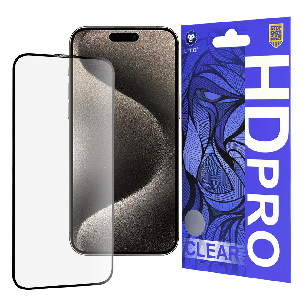 Lito - HD Pro Clear - iPhone 15 Pro Max - Black
