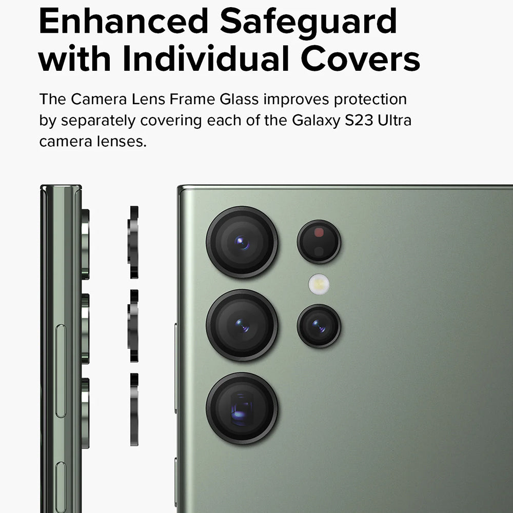 Ringke - Camera Lens Frame Glass - Samsung Galaxy S23 Ultra - Black