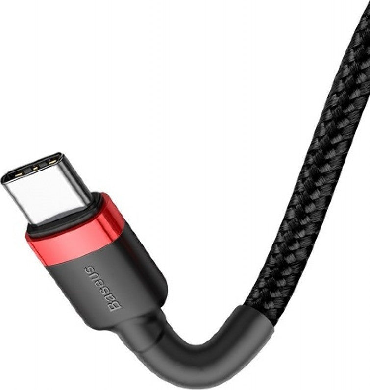 Baseus Cafule Braided USB 2.0 Cable USB-C male - USB-C 60W PD Μαύρο 2m