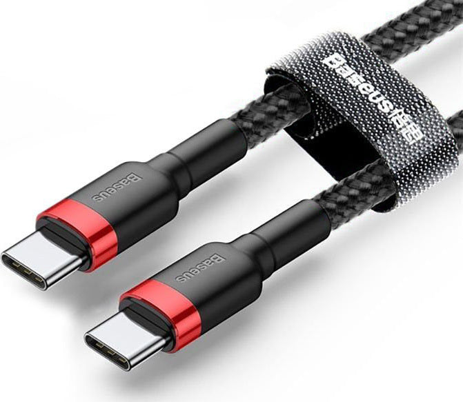 Baseus Cafule Braided USB 2.0 Cable USB-C male - USB-C 60W PD Μαύρο 2m