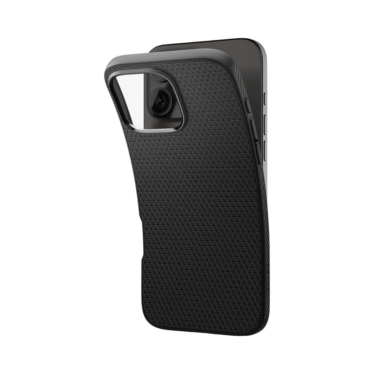 Spigen Liquid Air Back Cover Σιλικόνης 0.3mm Matte Black (iPhone 16 Pro Max)