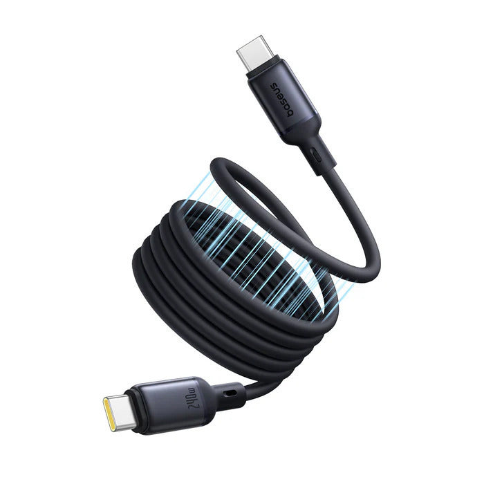 Baseus Picogo Magnetic Magnetic USB 2.0 Cable USB-C male - USB-C 240W PD Μαύρο 1m