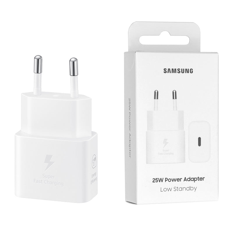 Samsung - Original Wall Charger T2510 Paris 2024 (EP-T2510NWEGEU) - Type-C 25W, Super Fast Charging - White (Blister Packing)