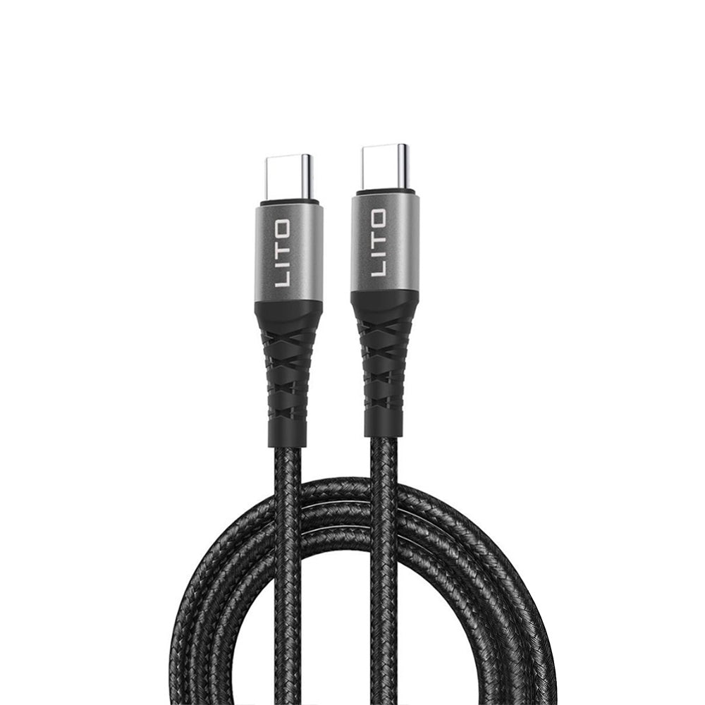 Lito - Data Cable (LD22CC) - Type-C to Type-C, Fast Charging, 60W, 2m - Black