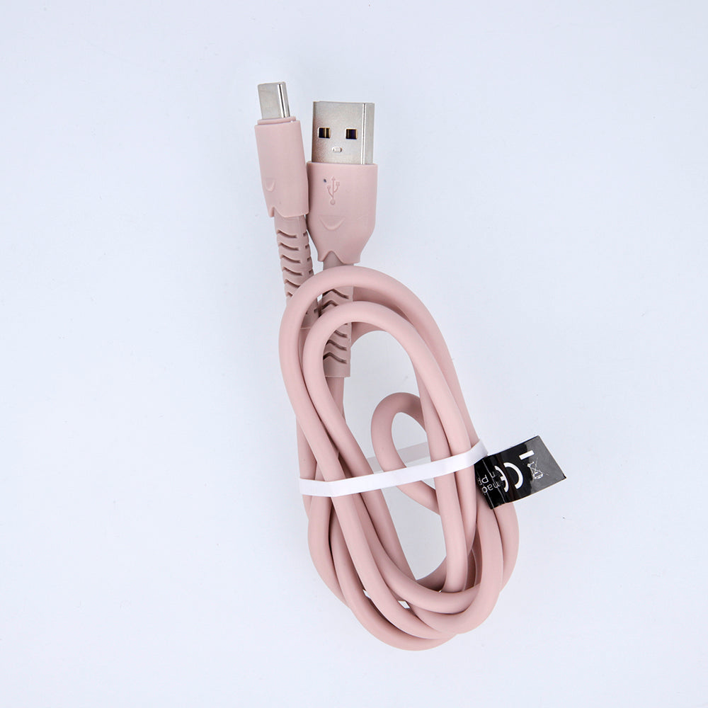 Maxlife MXUC-04 Καλώδιο φόρτισης και μεταφοράς δεδομένων από USB σε USB-C 1 μέτρου 3A – ροζ
