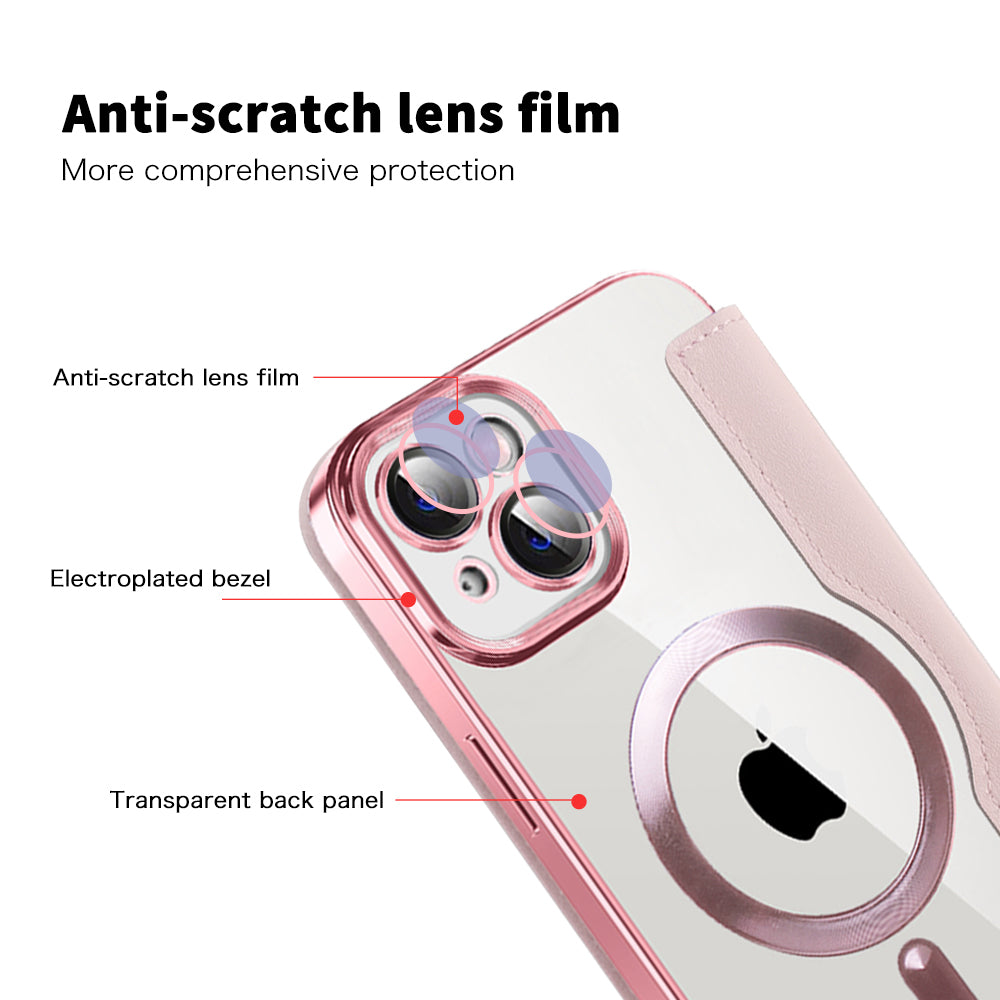 Techsuit - SmartMag Book Case - iPhone 14 Plus - Pink