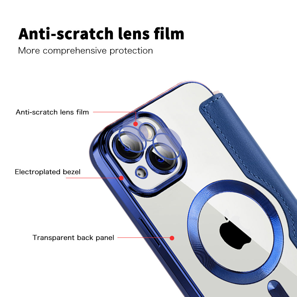 Techsuit - SmartMag Book Case - iPhone 14 Plus - Blue