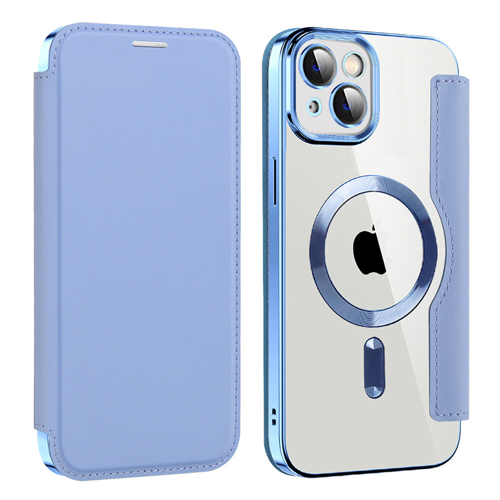 Techsuit - SmartMag Book Case - iPhone 14 Plus - Light Blue