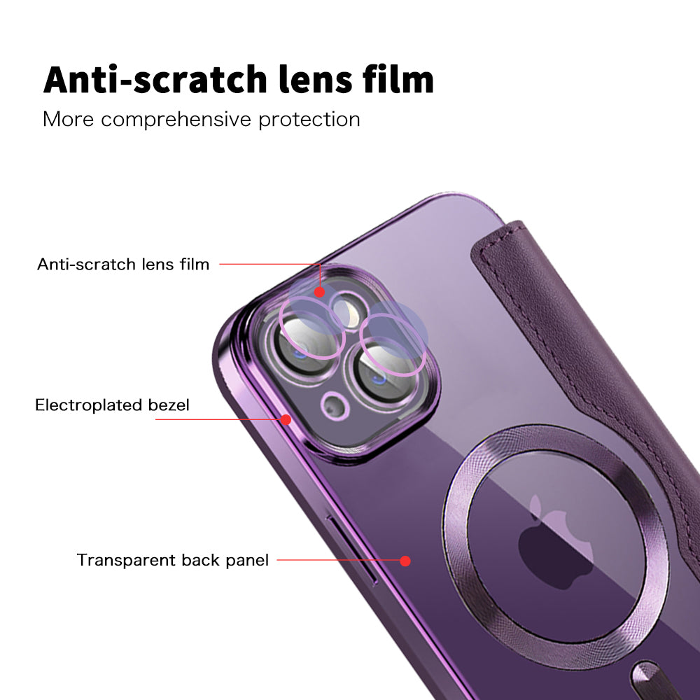 Techsuit - SmartMag Book Case - iPhone 14 Plus - Purple