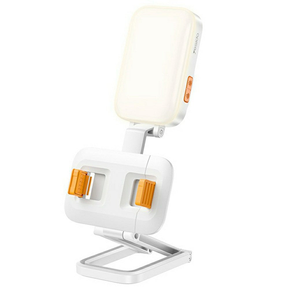 Yesido - Desk Phone Holder (DH10) - with Beauty Refill Light, Adjustable, 1000mAh, 4.7-7" - White