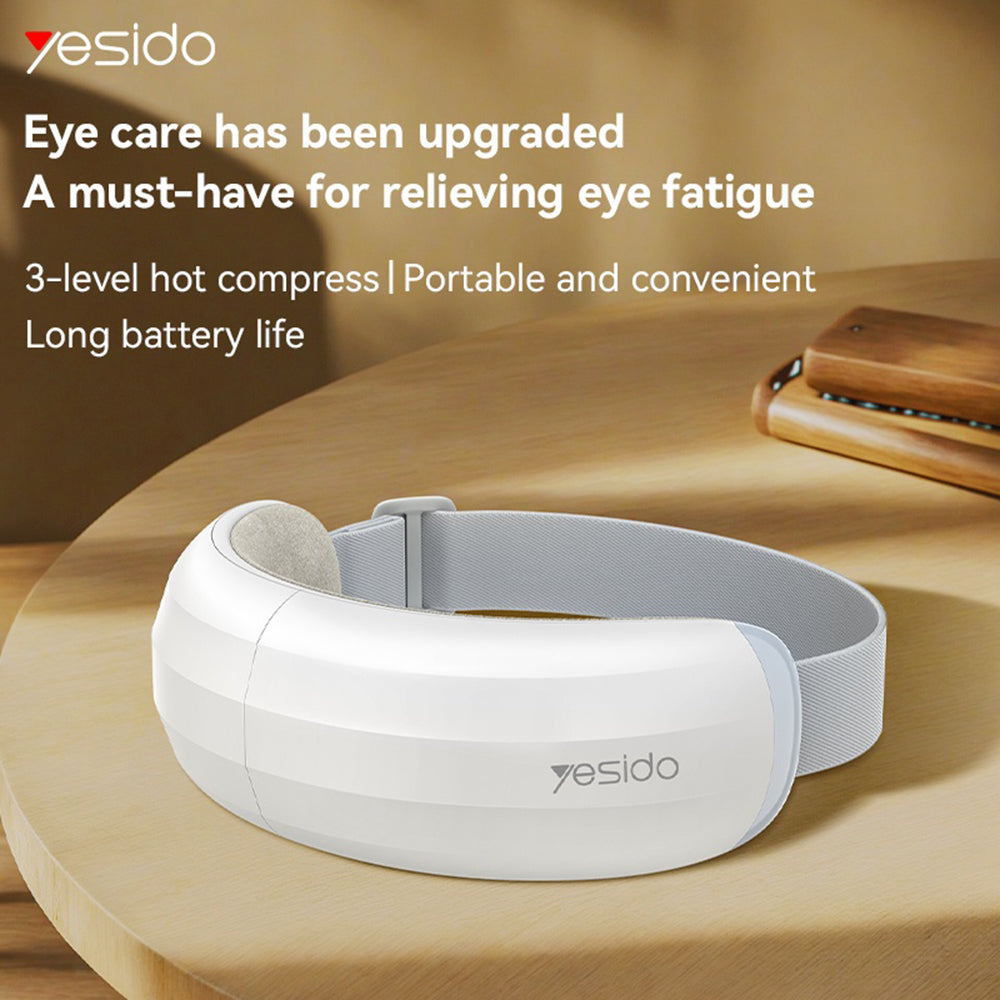 Yesido - Eye Massager (MG13) - Type-C, Rechargeable, Adjustable, 3-Level Temperature Adjustment, 600mAh - White