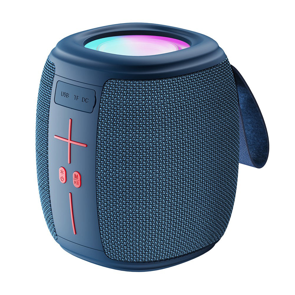 Yesido - Wireless Speaker (YSW14) - Bluetooth 5.1, RGB Lights, Portable, Fabric Texture, TF, USB, DC5V, 1200mAh, 5W - Blue