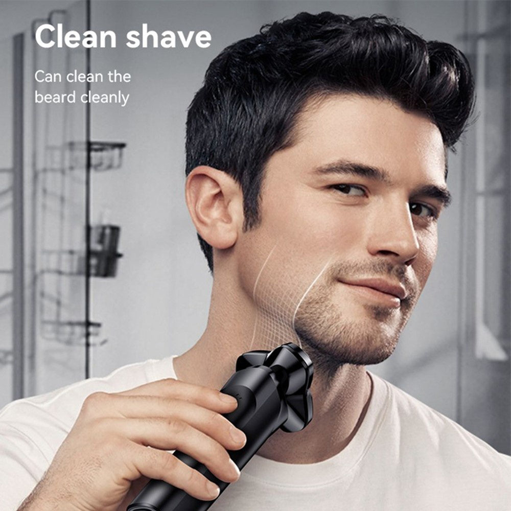 Yesido - Electric Shaver Razor (MG05) - with 3 Floating Cutter Heads, LED Power Display, USB, 9500RPM, 600mAh - Black