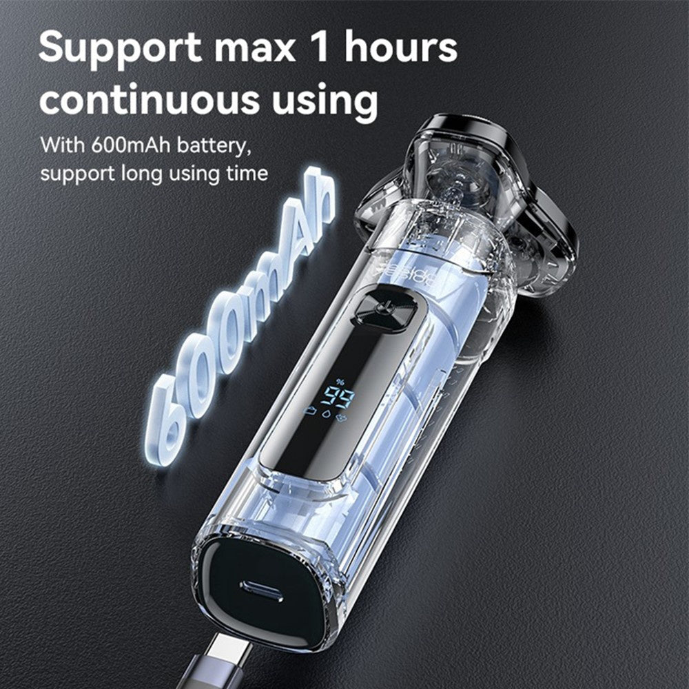 Yesido - Electric Shaver Razor (MG05) - with 3 Floating Cutter Heads, LED Power Display, USB, 9500RPM, 600mAh - Black