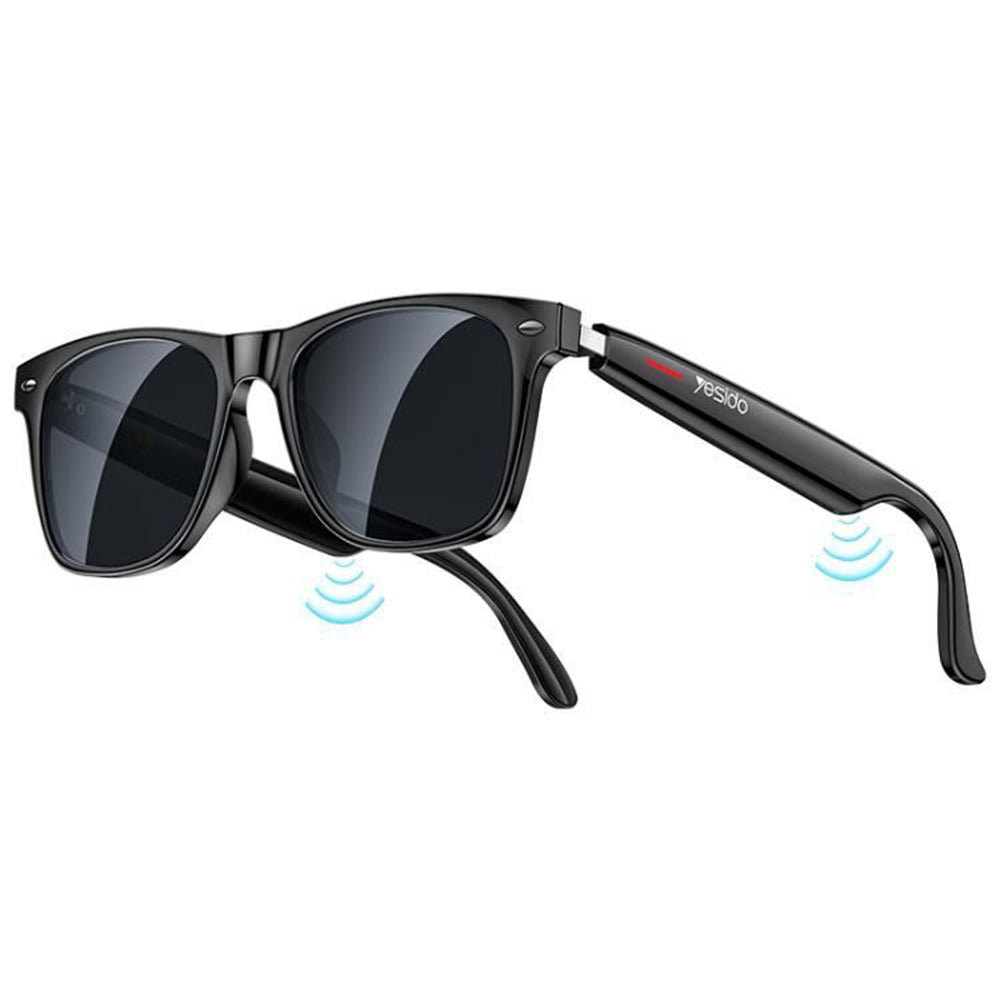 Yesido - Smart Music Glasses (IO35) - Bluetooth 5.0, 85mAh, IP54 Waterproof - Black