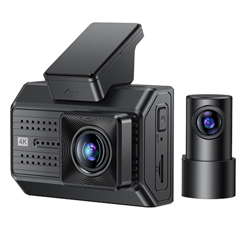 Yesido - Dual Dash Camera (KM15) - 2" IPS Display Screen, Front + Rear Dual Recording, G-Sensor, Up to 256GB Storage - Black