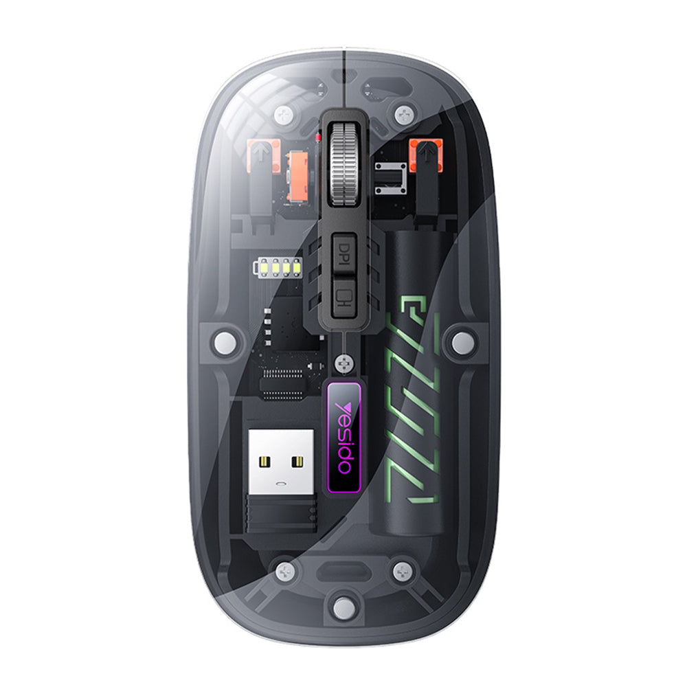 Yesido - Wireless Mouse (KB29) - Type-C, BT+ 2.4G Connection, 800/1200/1600DPI, 400mAh - Black