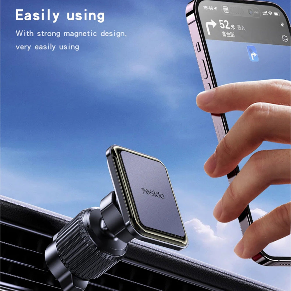 Yesido - Car Holder (C245) - Magnetic, for Air Vent, Upgraded Clip, Free Rotating Angle - Black