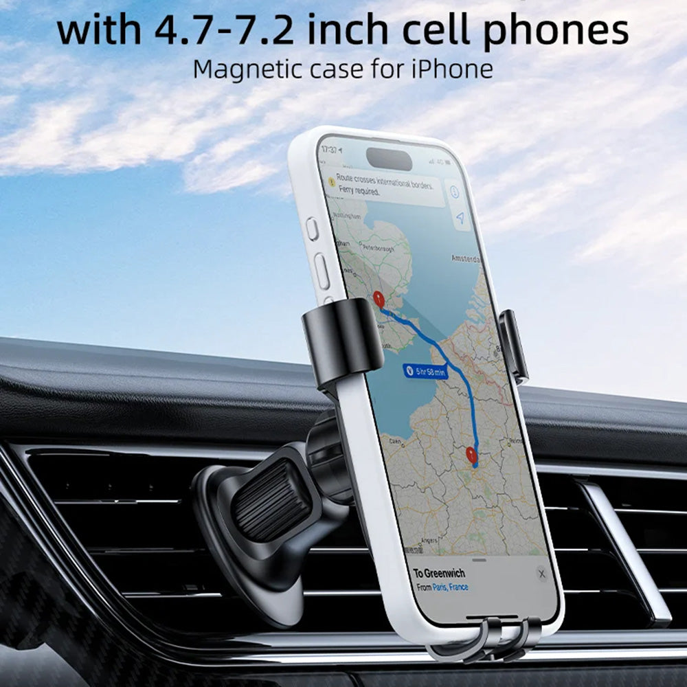 Yesido - Car Holder (C243) - for Air Vent, with Bionic Hawksbill Hook, Gravitational Lock - Black