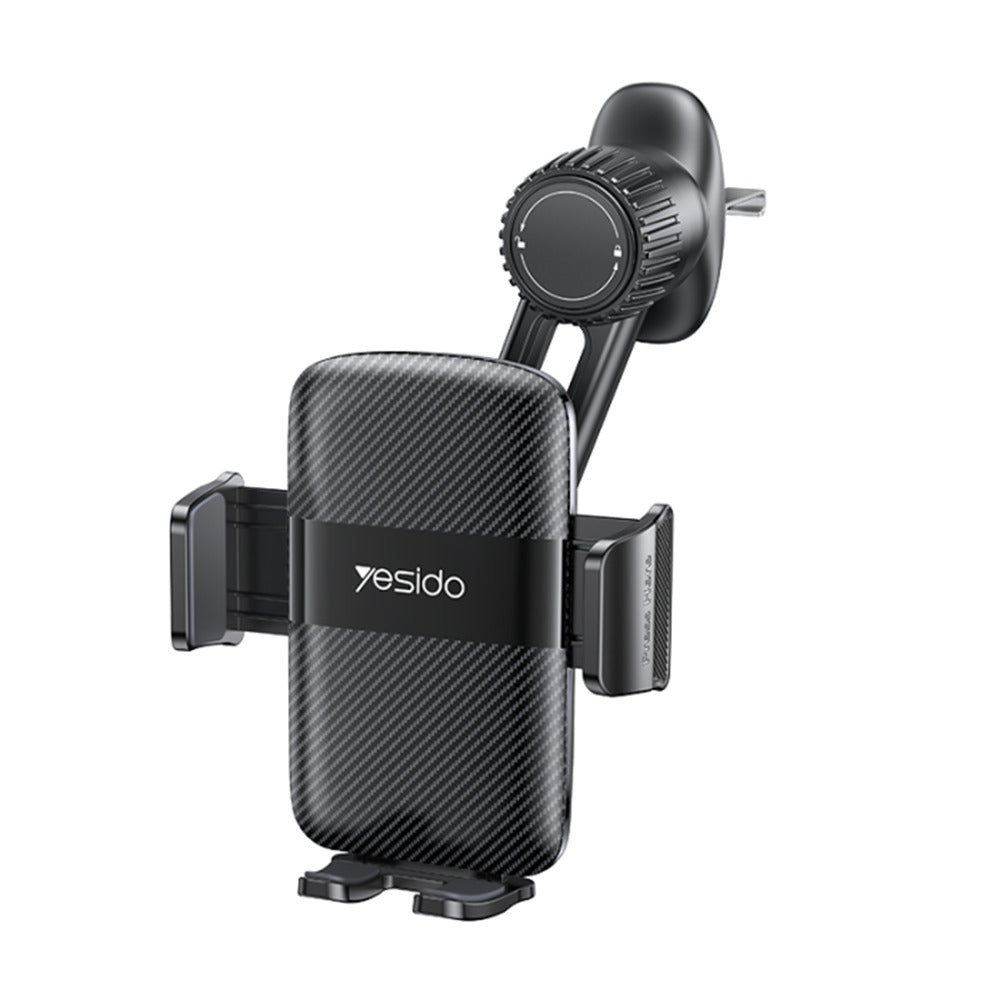 Yesido - Car Holder (C242) - for Air Vent, with Auto Extending Clip by Switch Button, Telescopic Arm - Black