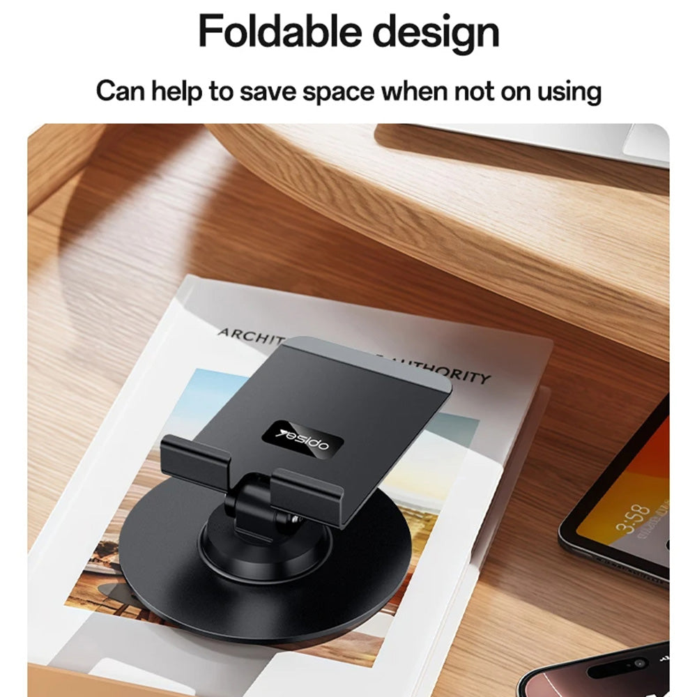Yesido - Desk Holder (C300) - for Phone, Tablet, Adjustable, Aluminum, 4.7 - 7.2" - Silver