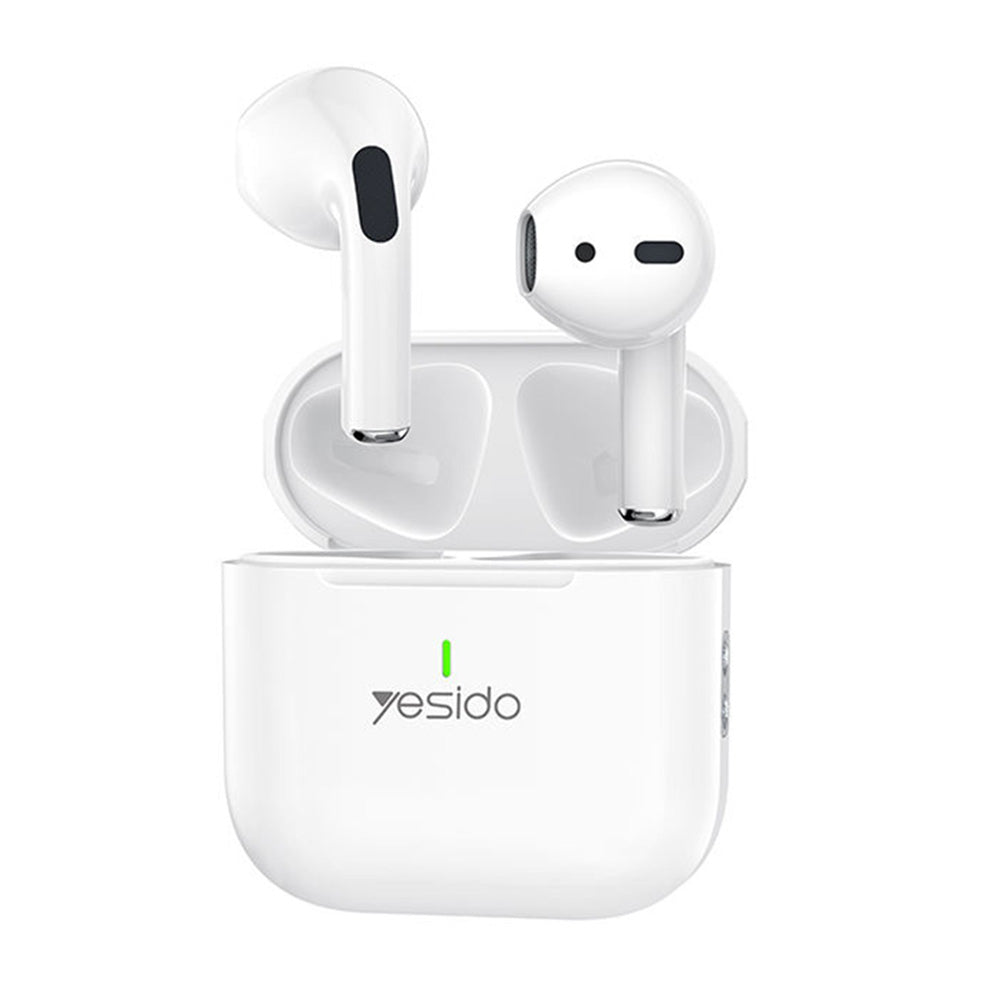 Yesido - Wireless Earbuds (TWS17) - with Bluetooth V5.1, Half-In-ear Design, 200mAh, Type-C - White