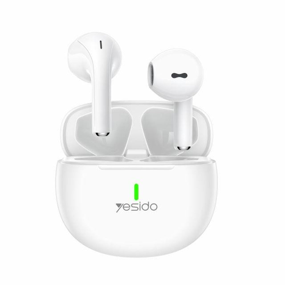 Yesido - Wireless Earbuds (TWS18) - Bluetooth V5.1, Half-In-ear Design, 220mAh, Type-C - White