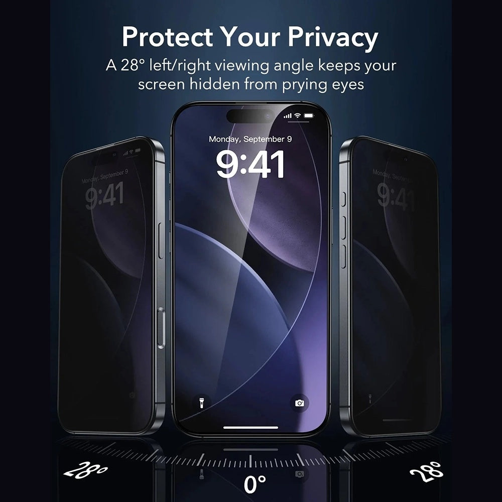 ESR - Privacy Armorite Screen Protector UltraFit (3 pack) - iPhone 17 - Black